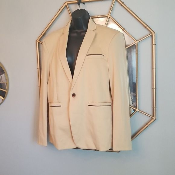 David.Ann Fashion Butter Cup Textured One Button Blazer NWOT Sz. Large - Picture 1 of 14